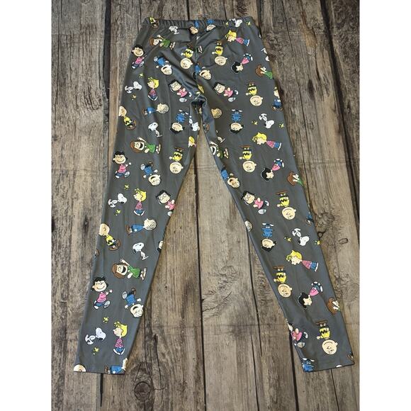 Peanuts Brand Gray Charlie Brown & Friends Leggings Womens Size Medium - Picture 6 of 7